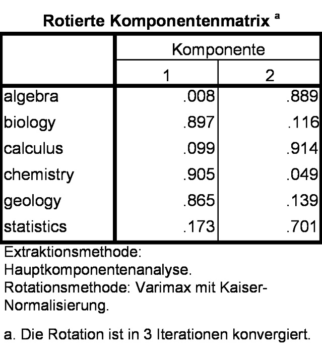 Abbildung 12: Rotierte Faktorladungen