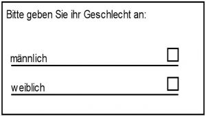 Abbildung 1: Beispielfrage für eine Nominalskala